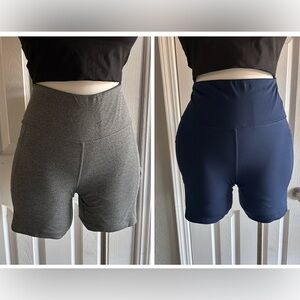 2 Pairs High Rise Bike Shorts